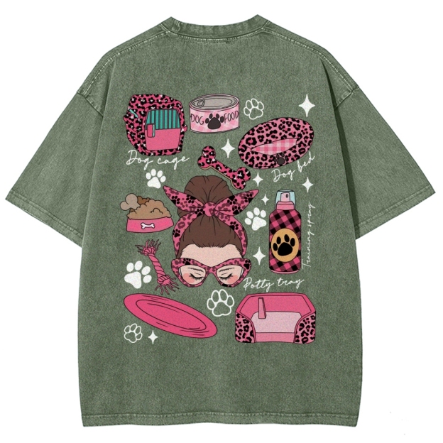 Dog Sitter Addcustom Unisex Fit Washed T-Shirt