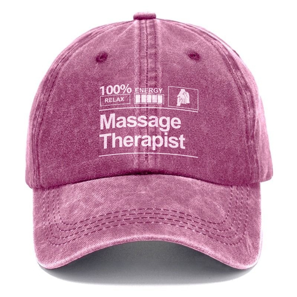 Massage Therapist Unisex Vintage Casual Washed Cap Customscool
