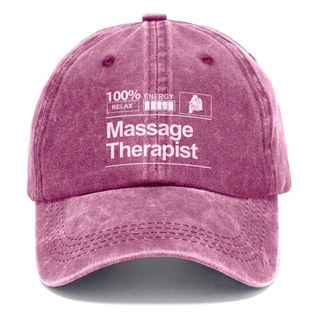 Massage Therapist Unisex Vintage Casual Washed Cap Customscool