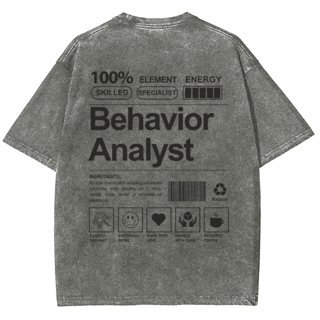 Behavior Analyst Unisex Fit Washed T-Shirt Customscool