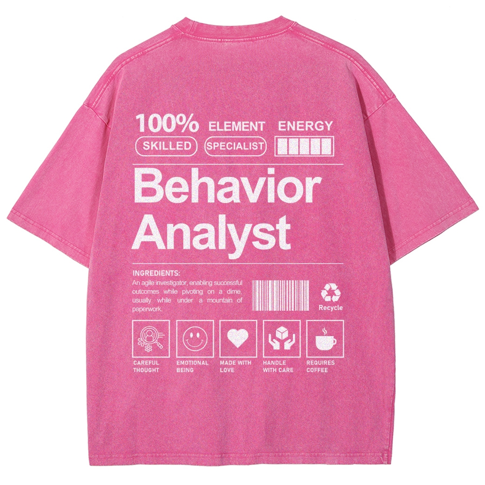 Behavior Analyst Unisex Fit Washed T-Shirt Customscool