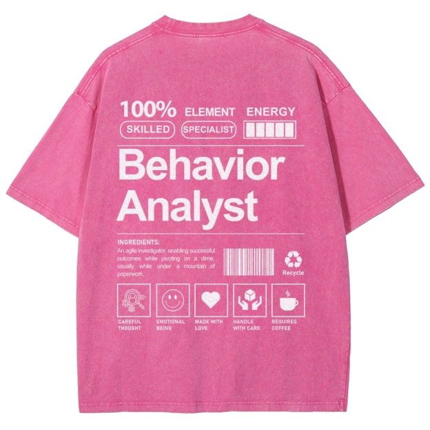 Behavior Analyst Unisex Fit Washed T-Shirt Customscool
