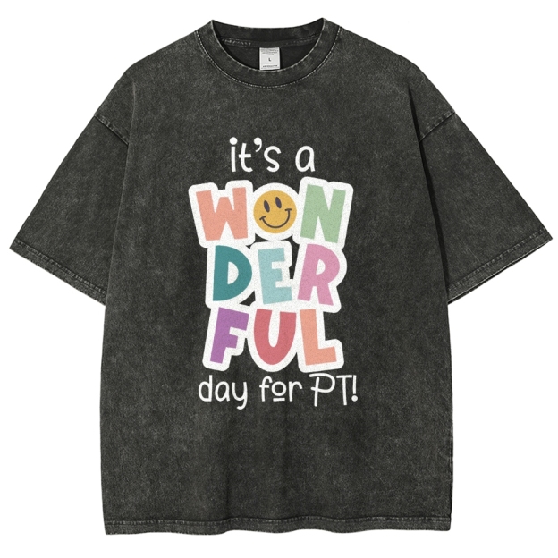 It’s A Wonderful Day For PT Unisex Fit Washed T-Shirt