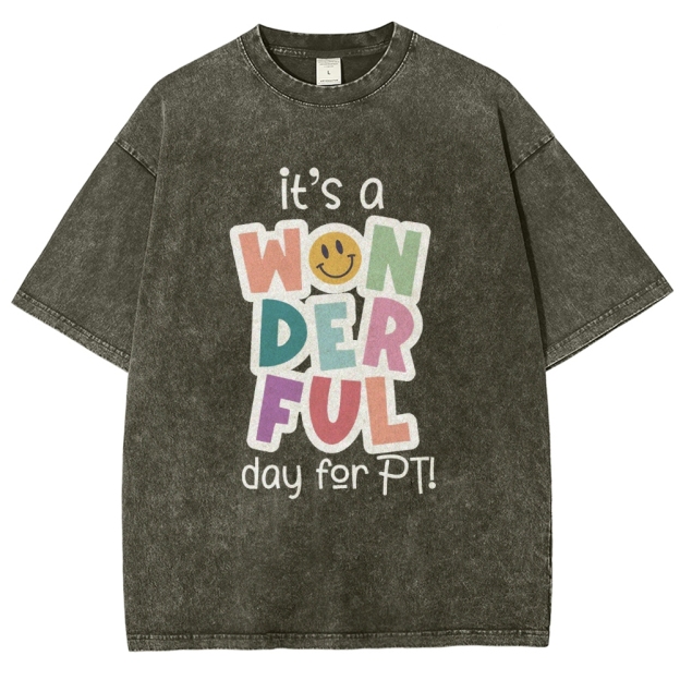 It’s A Wonderful Day For PT Unisex Fit Washed T-Shirt