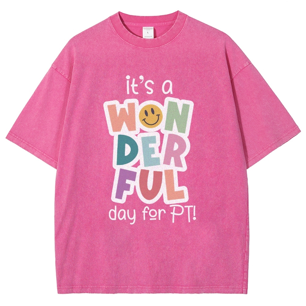 It’s A Wonderful Day For PT Unisex Fit Washed T-Shirt