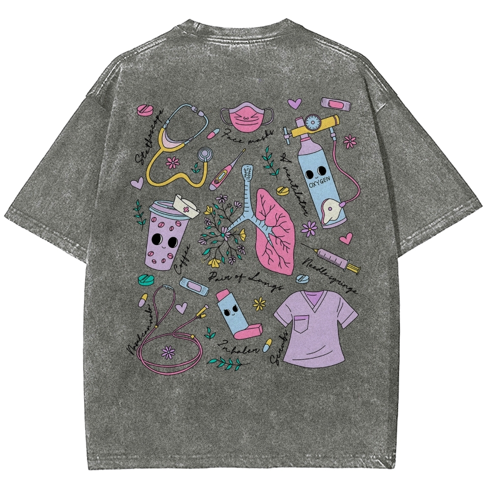 Nurse Unisex Fit Washed T-Shirt