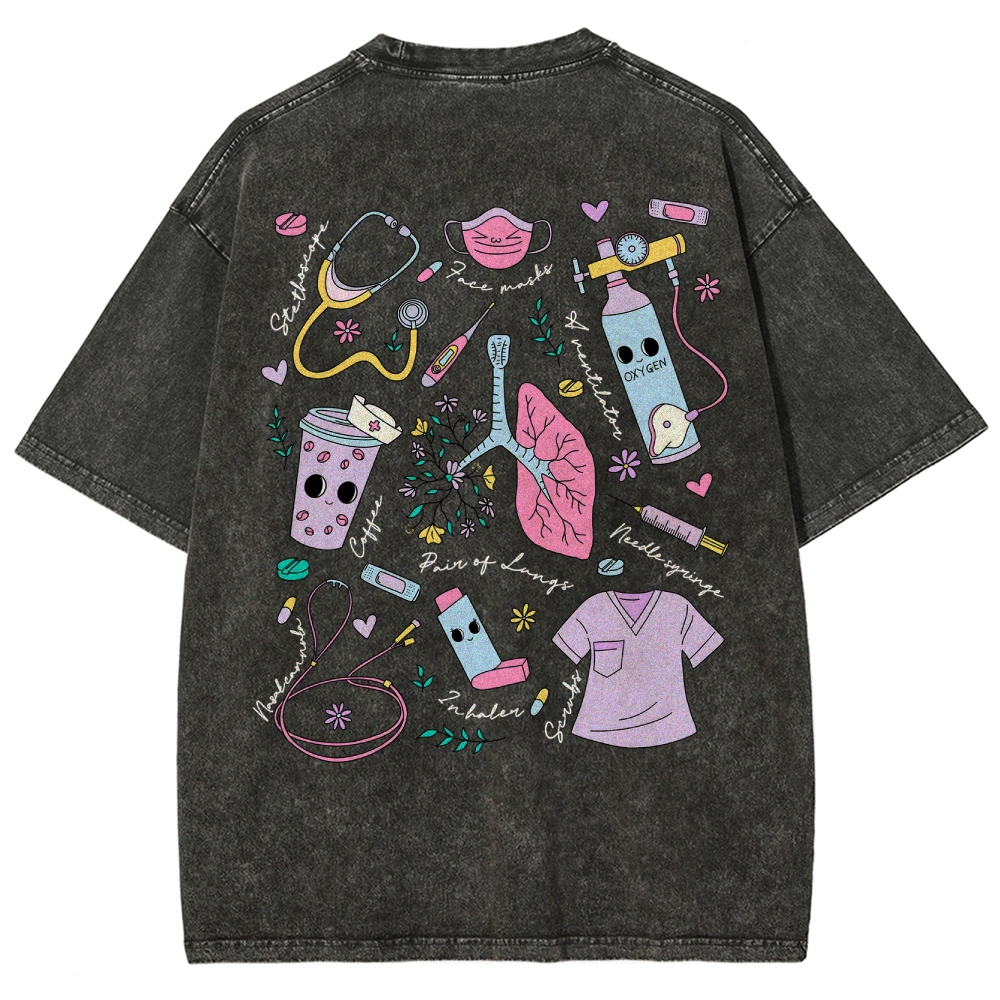 Nurse Unisex Fit Washed T-Shirt