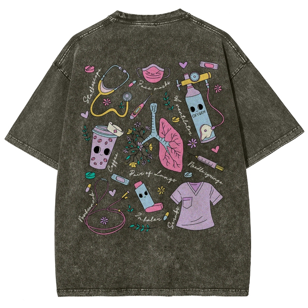Nurse Unisex Fit Washed T-Shirt