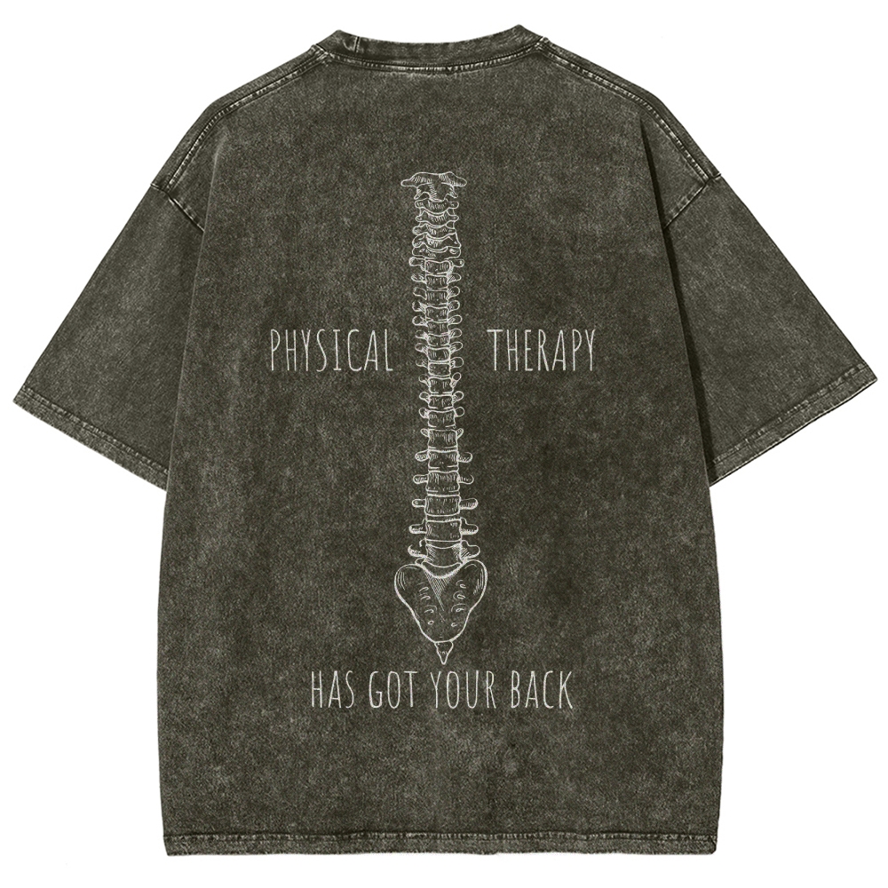 PHYSICAL THERAPY  Unisex Fit Washed T-Shirt Customscool