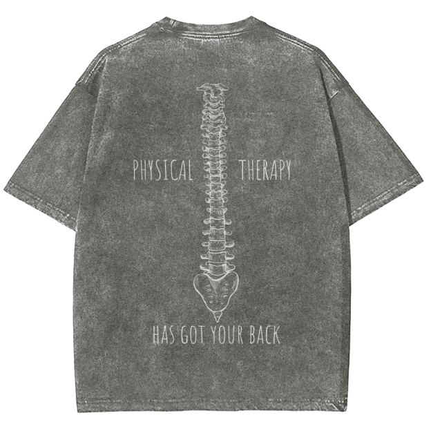 PHYSICAL THERAPY  Unisex Fit Washed T-Shirt Customscool