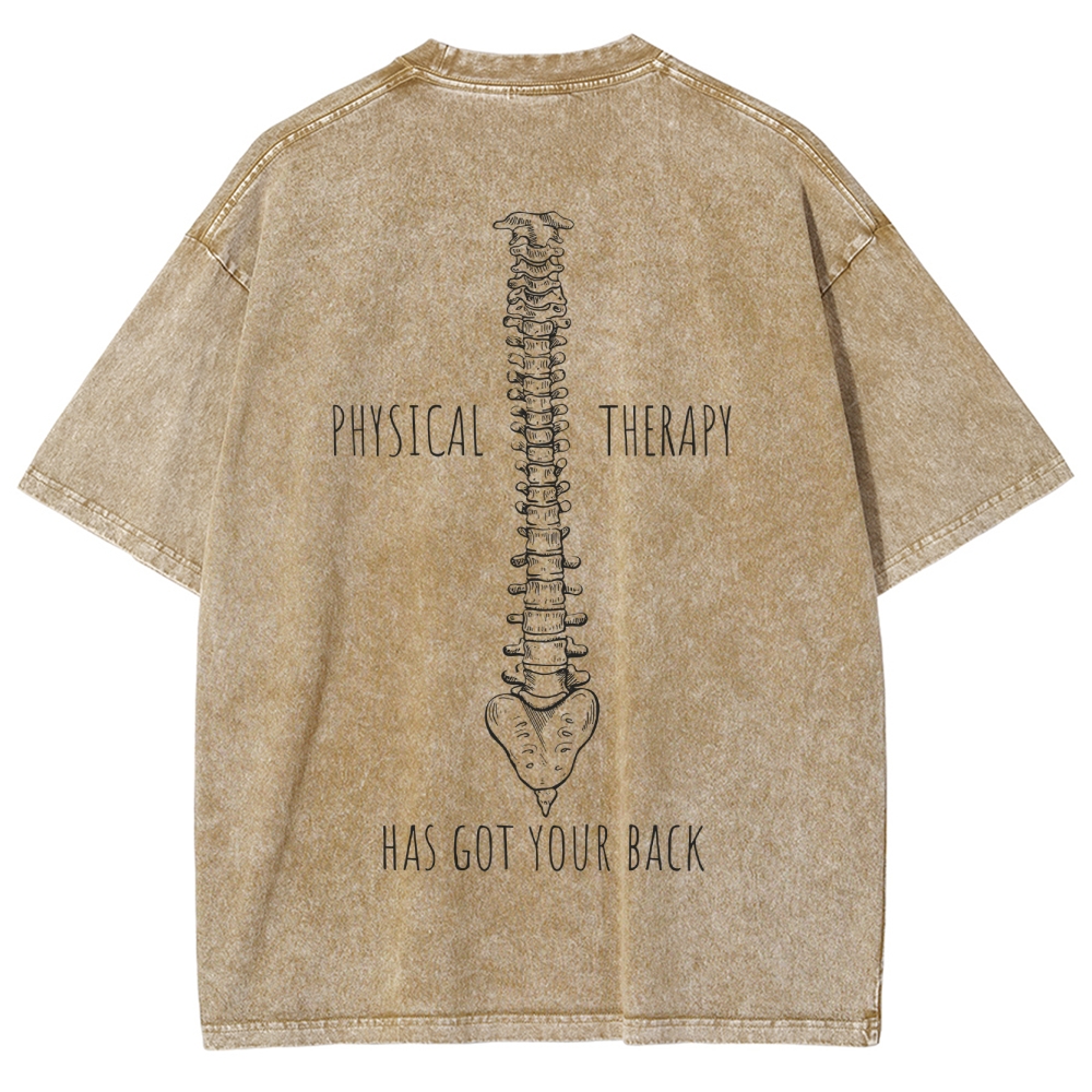 PHYSICAL THERAPY  Unisex Fit Washed T-Shirt Customscool