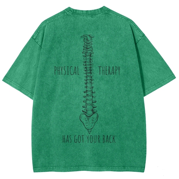PHYSICAL THERAPY  Unisex Fit Washed T-Shirt Customscool