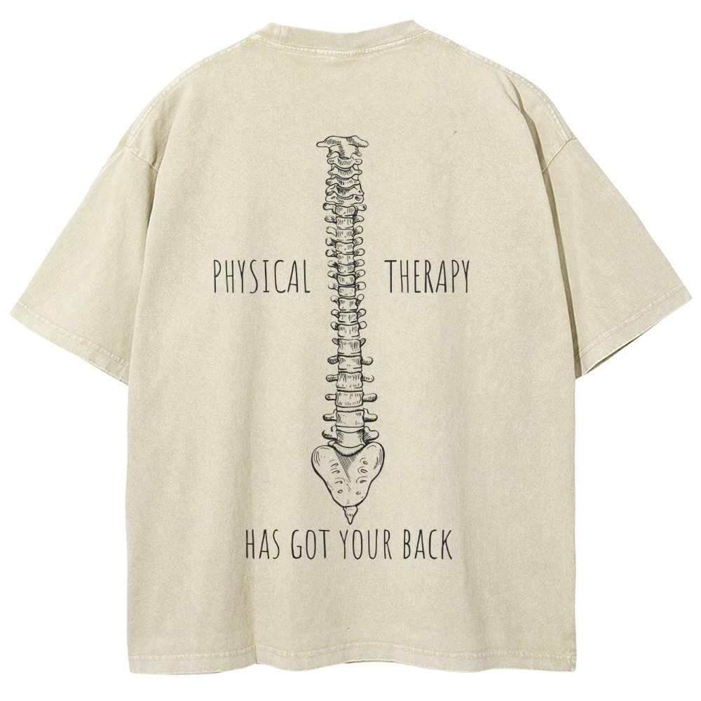 PHYSICAL THERAPY  Unisex Fit Washed T-Shirt Customscool