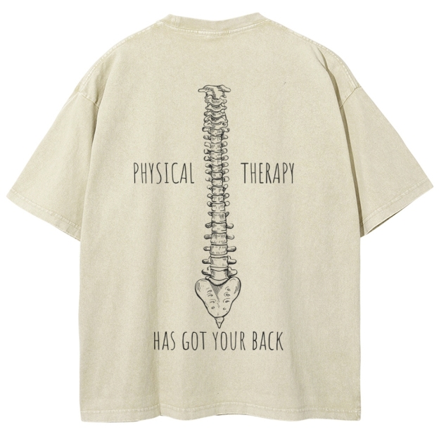 PHYSICAL THERAPY  Unisex Fit Washed T-Shirt Customscool