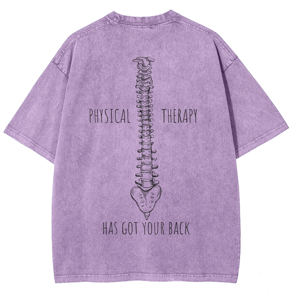 PHYSICAL THERAPY  Unisex Fit Washed T-Shirt Customscool