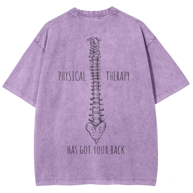 PHYSICAL THERAPY  Unisex Fit Washed T-Shirt Customscool