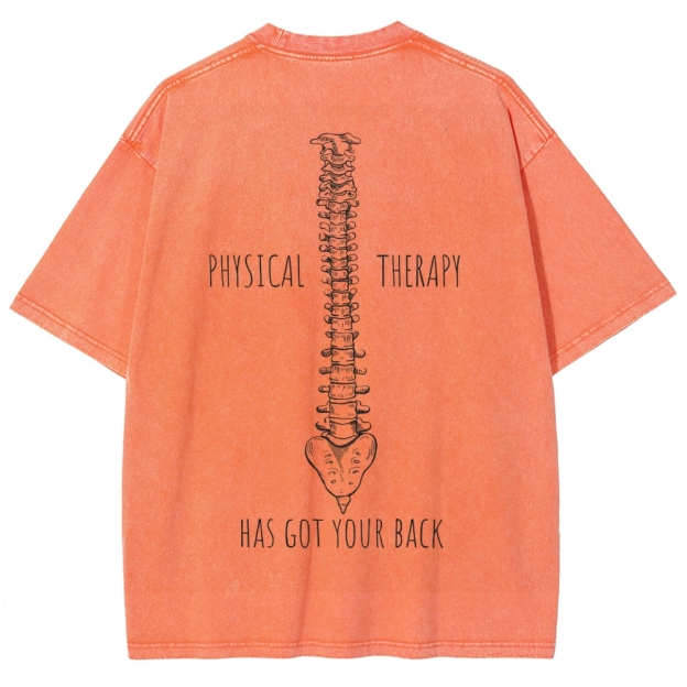 PHYSICAL THERAPY  Unisex Fit Washed T-Shirt Customscool
