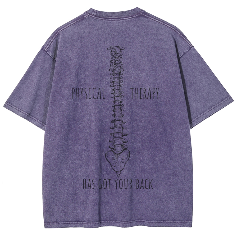PHYSICAL THERAPY  Unisex Fit Washed T-Shirt Customscool