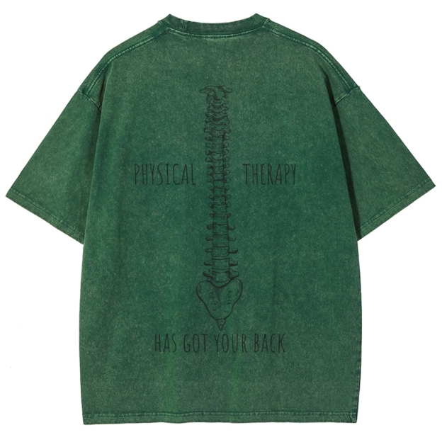 PHYSICAL THERAPY  Unisex Fit Washed T-Shirt Customscool