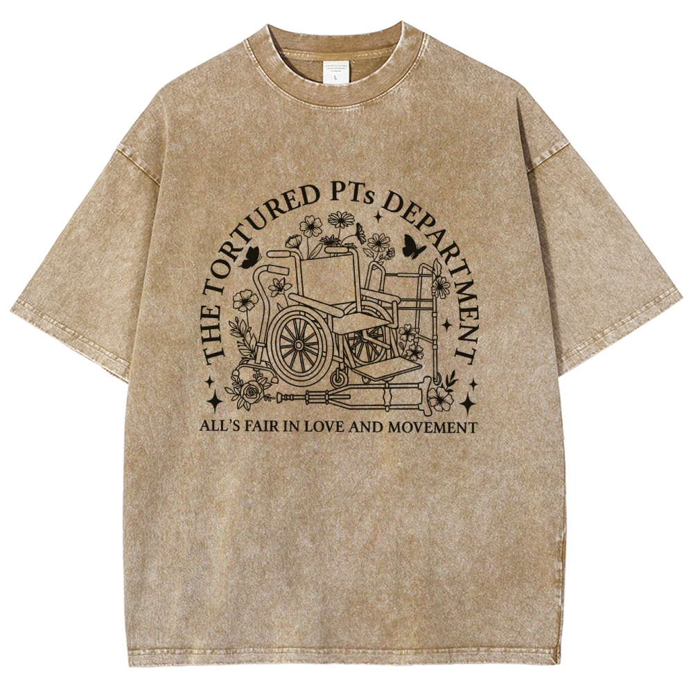 Suffering Physiotherapist Unisex Fit Washed T-Shirt Customscool