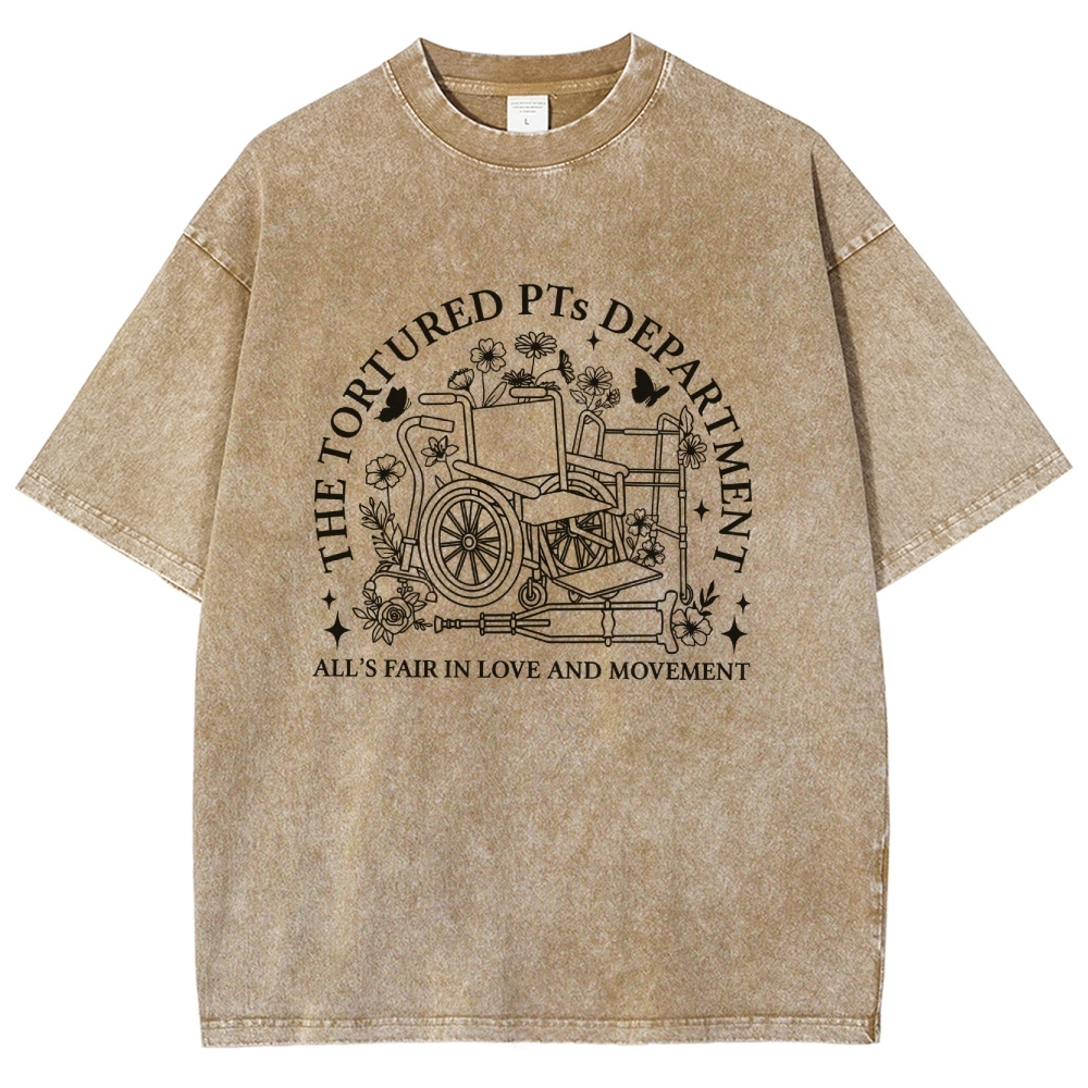 Suffering Physiotherapist Unisex Fit Washed T-Shirt Customscool