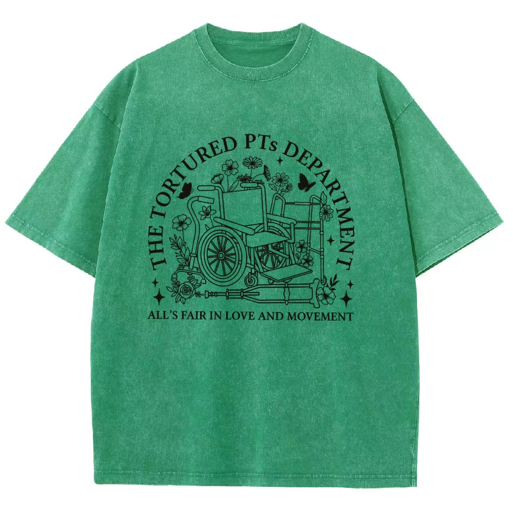 Suffering Physiotherapist Unisex Fit Washed T-Shirt Customscool