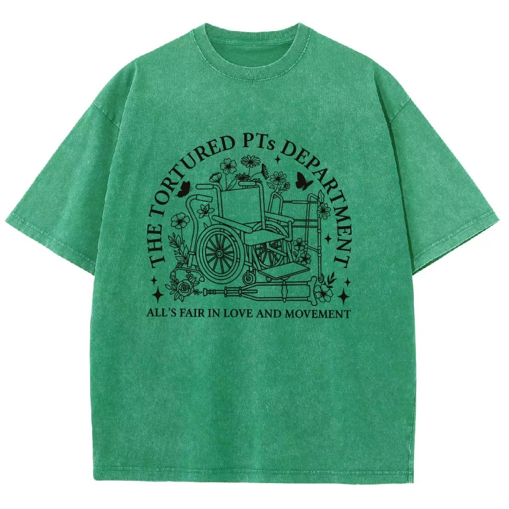 Suffering Physiotherapist Unisex Fit Washed T-Shirt Customscool