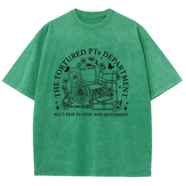 Suffering Physiotherapist Unisex Fit Washed T-Shirt Customscool