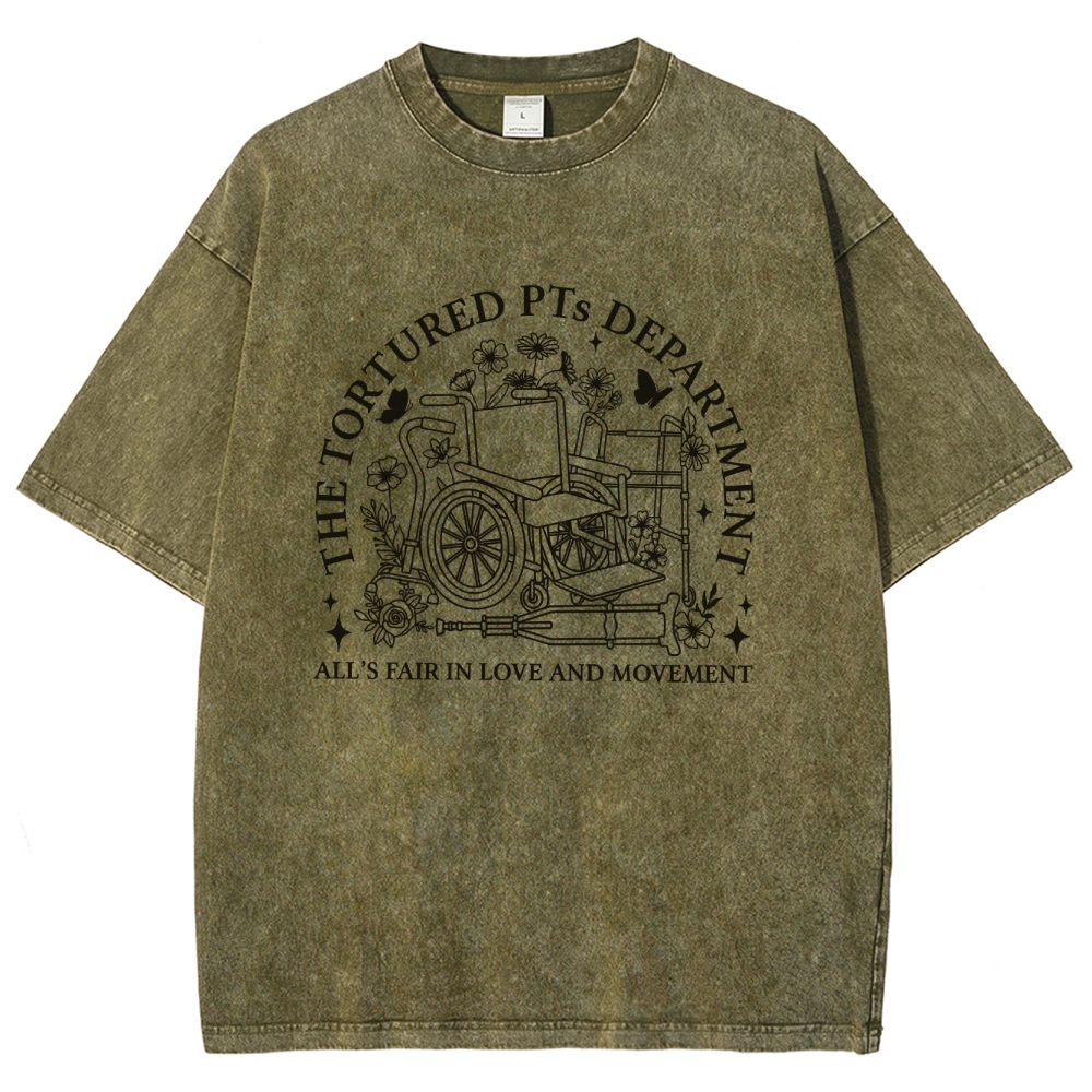 Suffering Physiotherapist Unisex Fit Washed T-Shirt Customscool