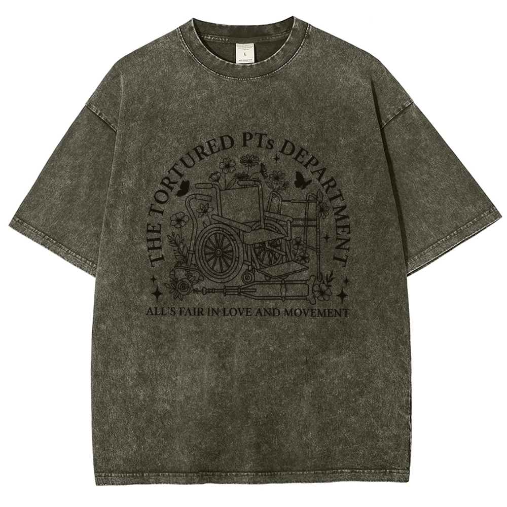 Suffering Physiotherapist Unisex Fit Washed T-Shirt Customscool