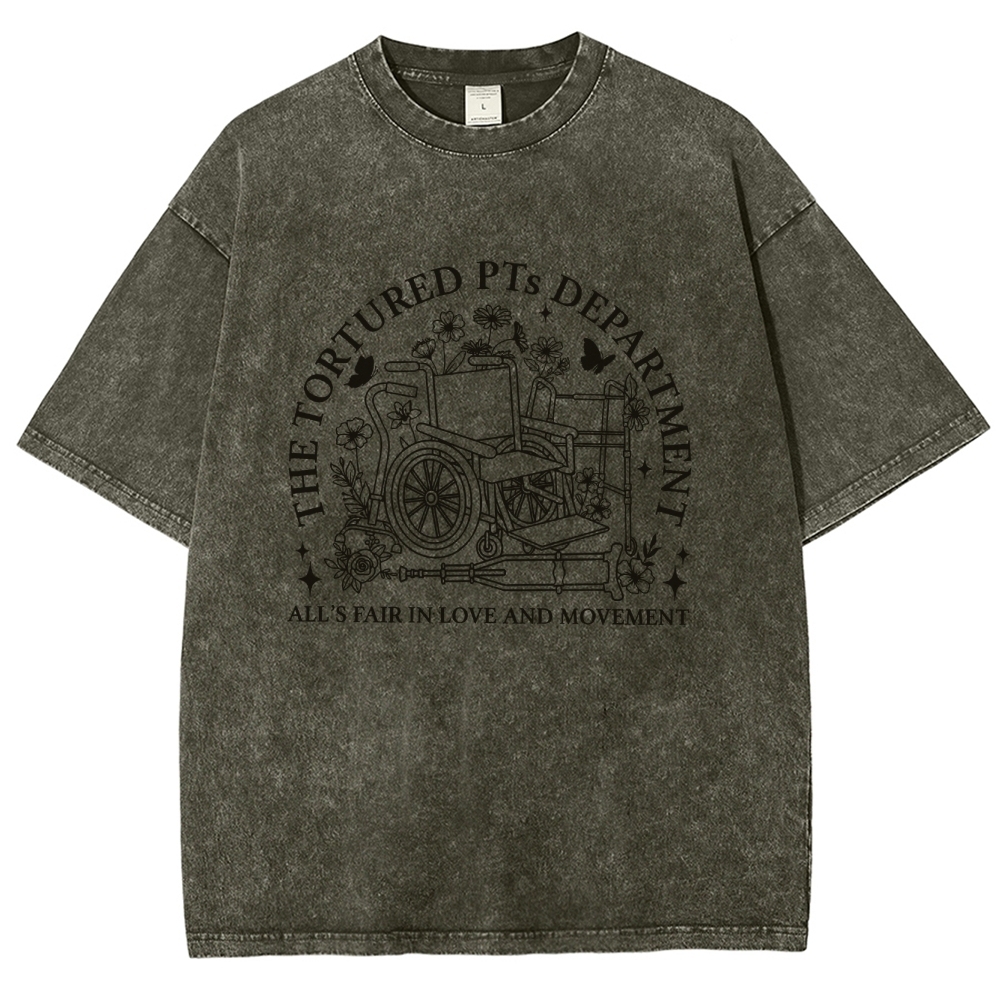 Suffering Physiotherapist Unisex Fit Washed T-Shirt Customscool