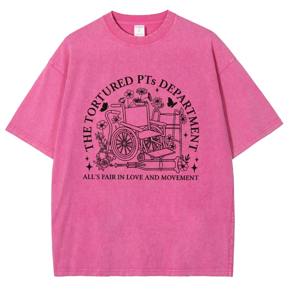 Suffering Physiotherapist Unisex Fit Washed T-Shirt Customscool