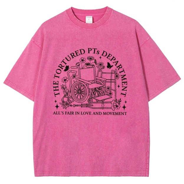 Suffering Physiotherapist Unisex Fit Washed T-Shirt Customscool