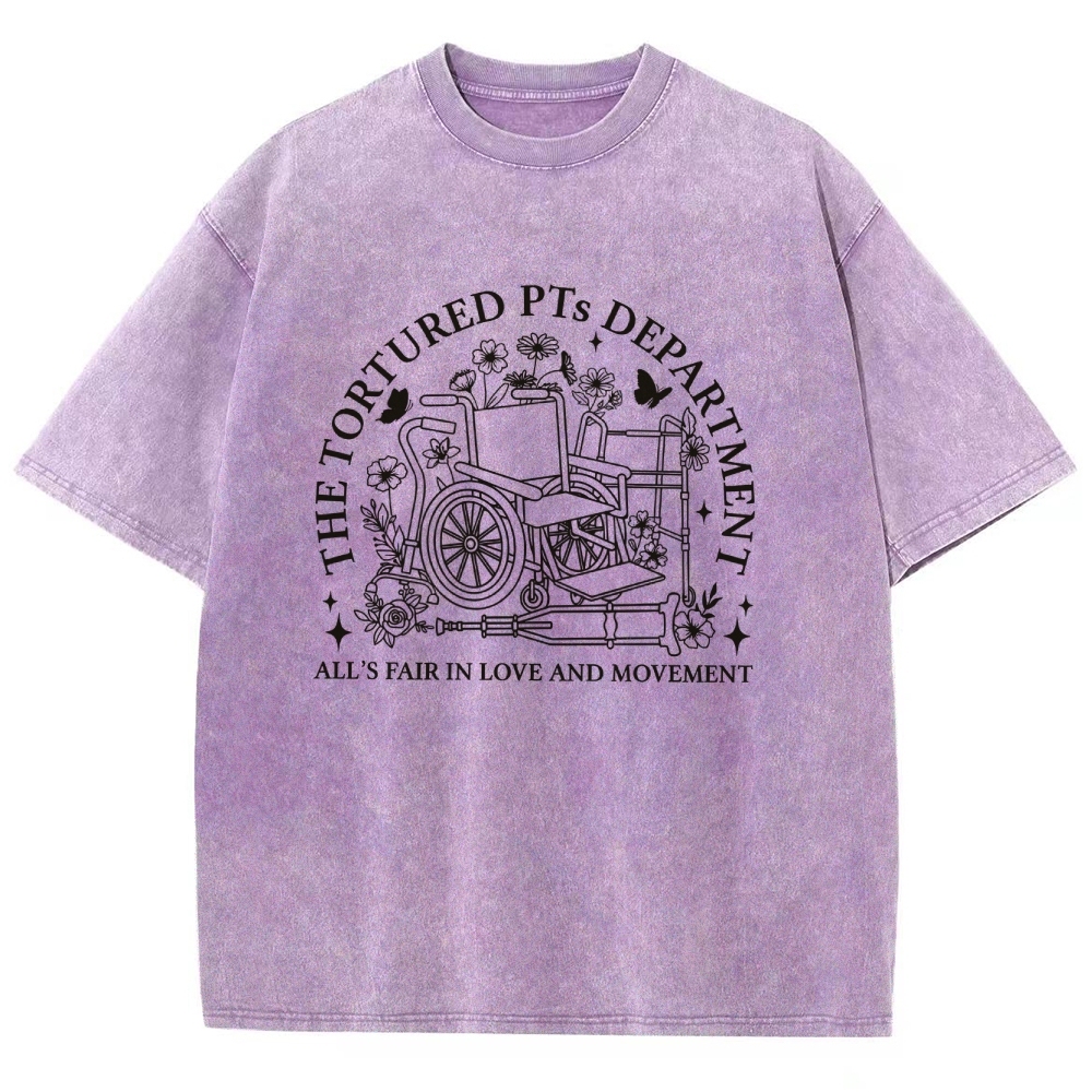 Suffering Physiotherapist Unisex Fit Washed T-Shirt Customscool