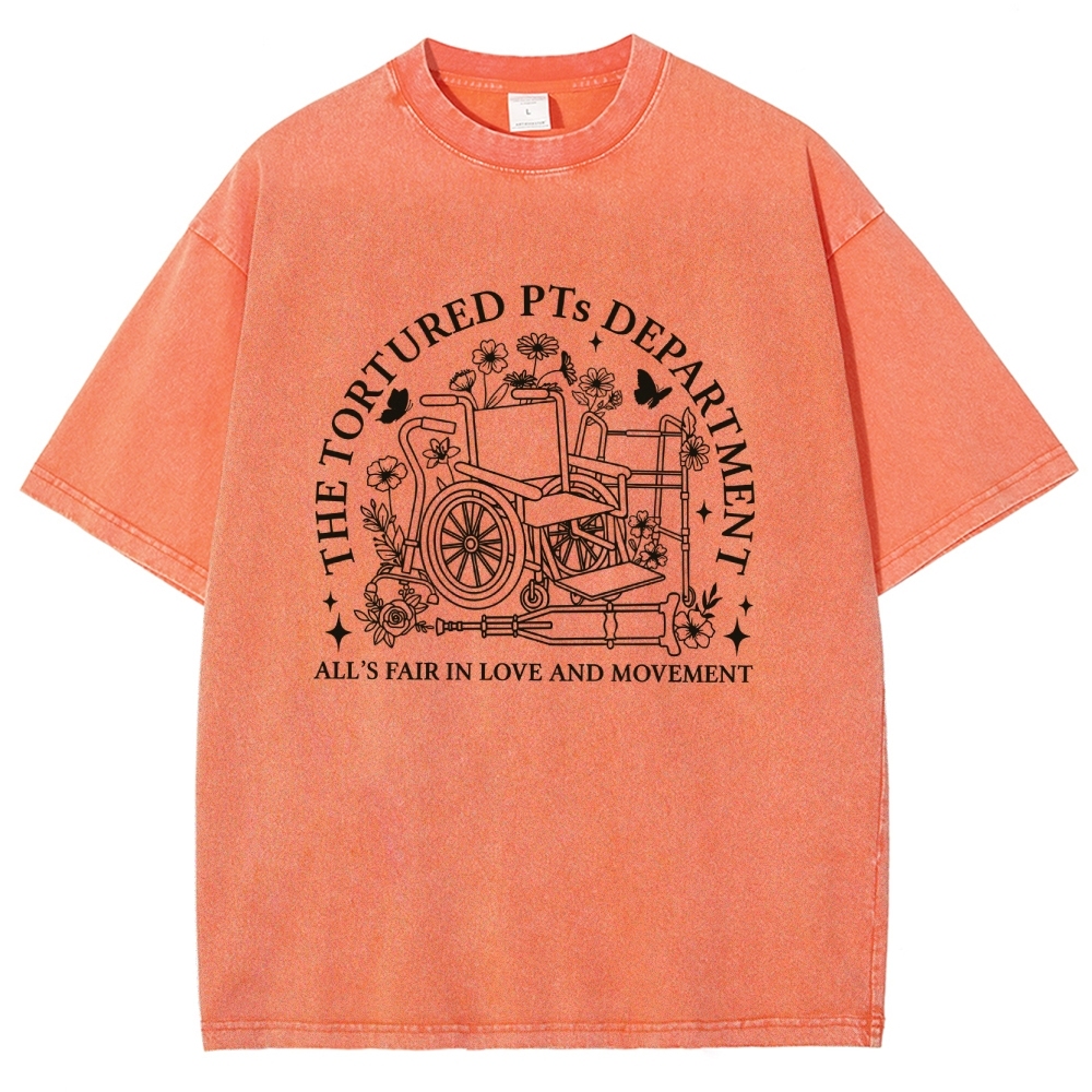 Suffering Physiotherapist Unisex Fit Washed T-Shirt Customscool