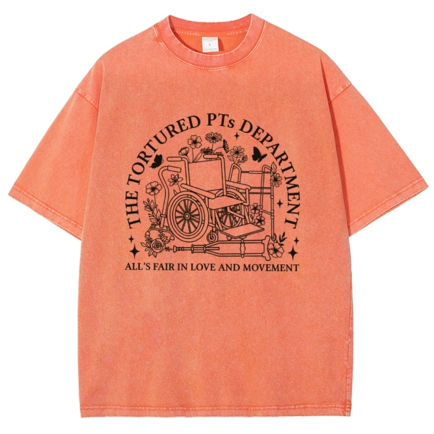 Suffering Physiotherapist Unisex Fit Washed T-Shirt Customscool