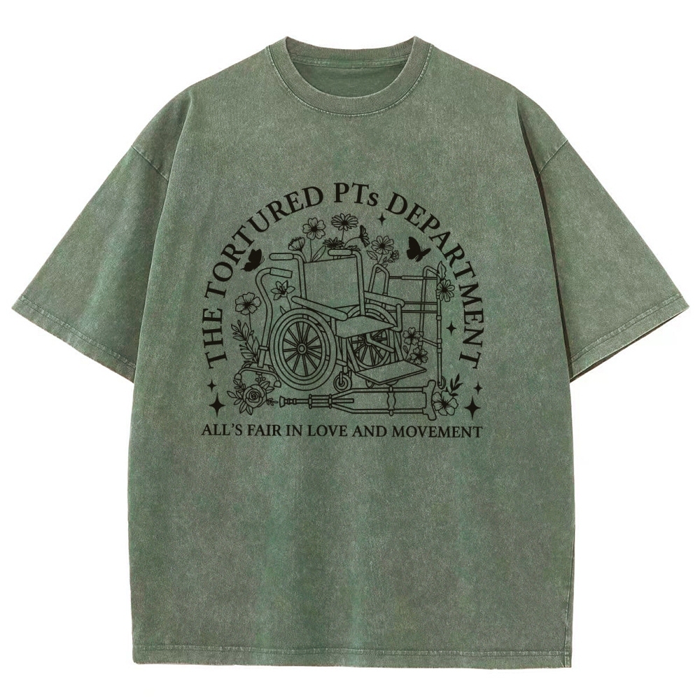 Suffering Physiotherapist Unisex Fit Washed T-Shirt Customscool