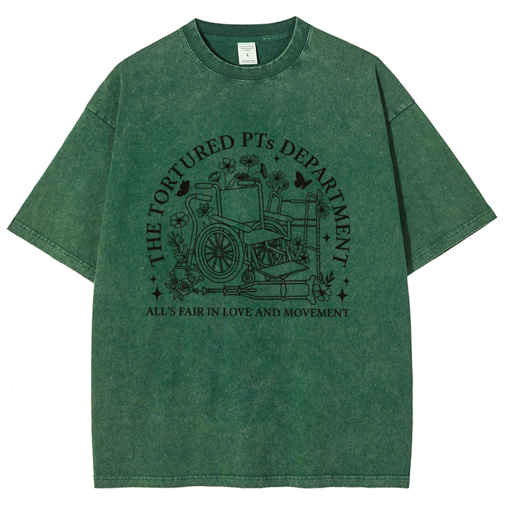 Suffering Physiotherapist Unisex Fit Washed T-Shirt Customscool
