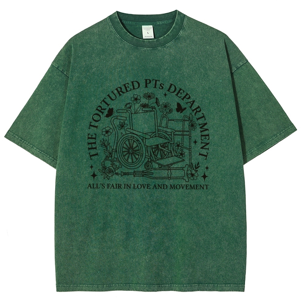 Suffering Physiotherapist Unisex Fit Washed T-Shirt Customscool