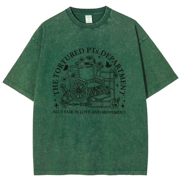 Suffering Physiotherapist Unisex Fit Washed T-Shirt Customscool