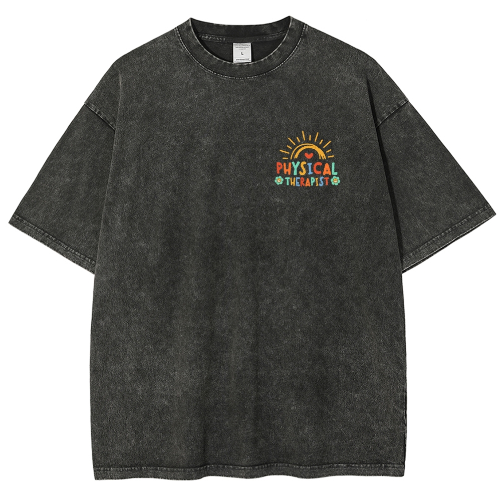 Physical Therapy Unisex Fit Washed T-Shirt