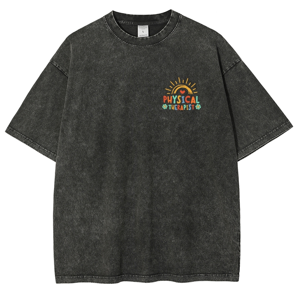Physical Therapy Unisex Fit Washed T-Shirt