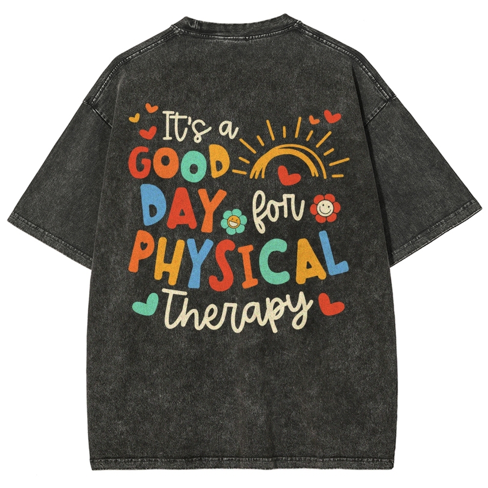 Physical Therapy Unisex Fit Washed T-Shirt