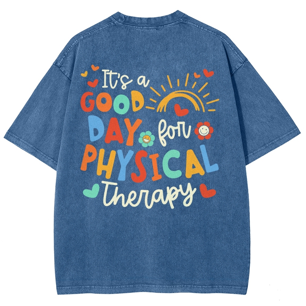 Physical Therapy Unisex Fit Washed T-Shirt