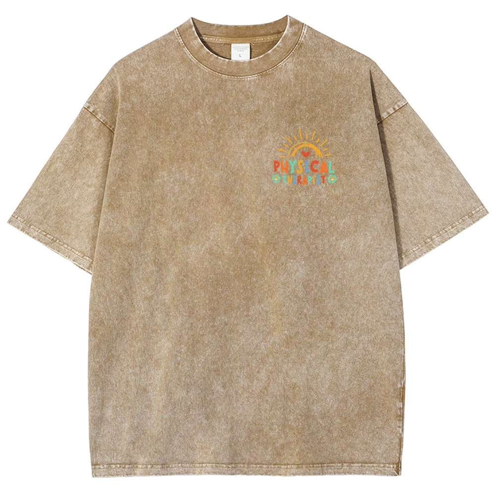 Physical Therapy Unisex Fit Washed T-Shirt