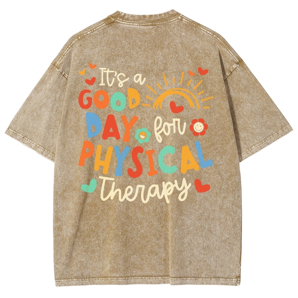 Physical Therapy Unisex Fit Washed T-Shirt