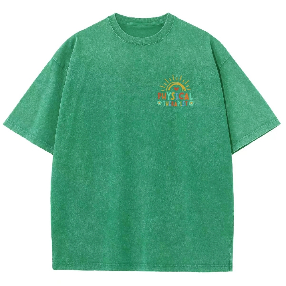 Physical Therapy Unisex Fit Washed T-Shirt