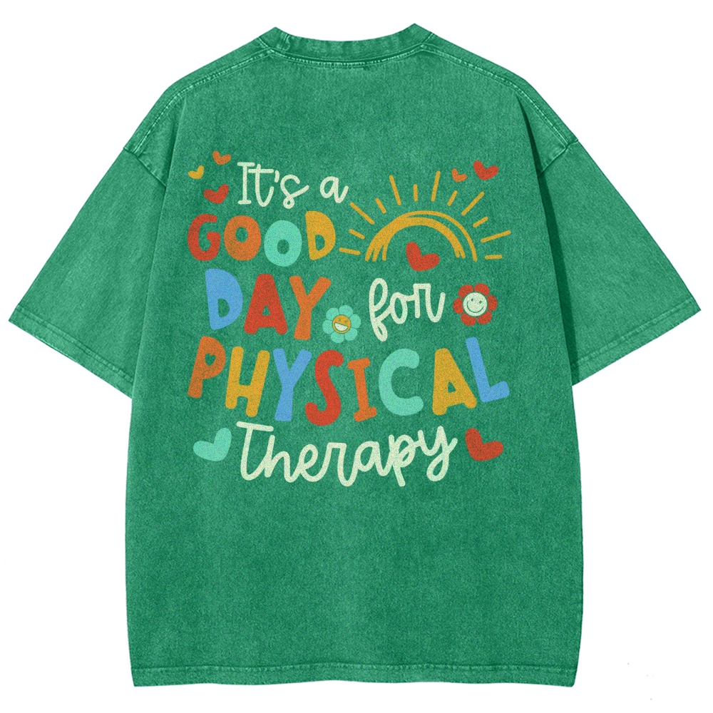 Physical Therapy Unisex Fit Washed T-Shirt