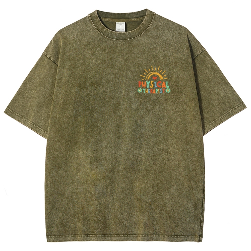 Physical Therapy Unisex Fit Washed T-Shirt