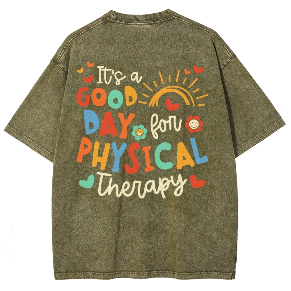 Physical Therapy Unisex Fit Washed T-Shirt